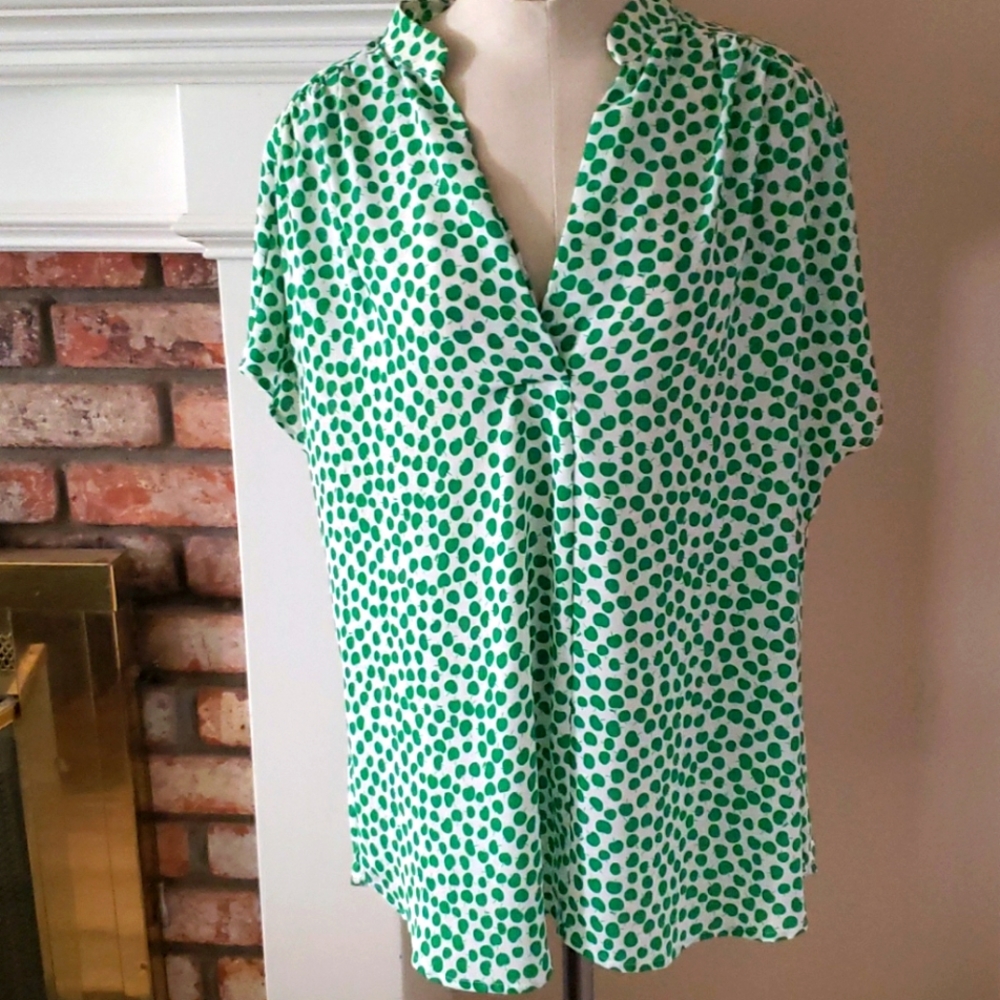 FUN Green Apple Blouse